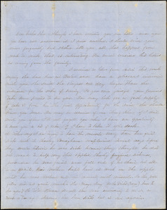 Letter from Persis Seaver Long Bartlett to John D. Long, October 28, 1853