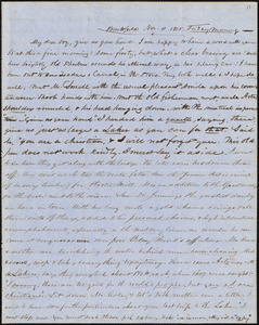 Letter from Zadoc Long to John D. Long, November 11, 1853