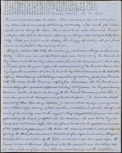 Letter from Zadoc Long to John D. Long, November 22, 1853