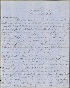 Letter from Zadoc Long to John D. Long, December 20, 1853