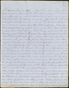Correspondence from Zadoc Long and Julia Temple Davis Long to John D. Long, January 4 and January 6, 1854