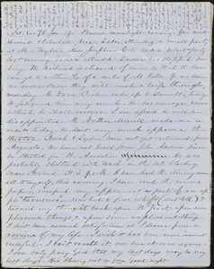 Letter from Zadoc Long to John D. Long, January 5, 1854