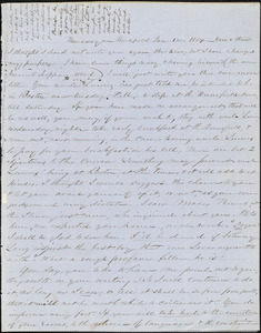 Letter from Zadoc Long to John D. Long, January 12, 1854