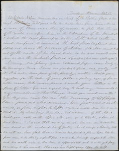 Correspondence from Zadoc Long to John D. Long, April 11 and April 13, 1854