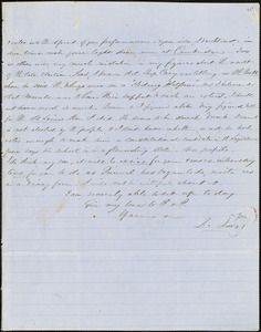 Letter from Zadoc Long to John D. Long, September 1854