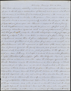Letter from Zadoc Long and Julia Temple Davis Long to John D. Long and Persis Seaver Long Bartlett, October 11, 1854