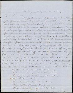 Letter from Zadoc Long to John D. Long, November 6, 1854