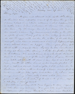 Letter from Zadoc Long to John D. Long, Persis Seaver Long Bartlett, and Percival W. Bartlett, March 27, 1855