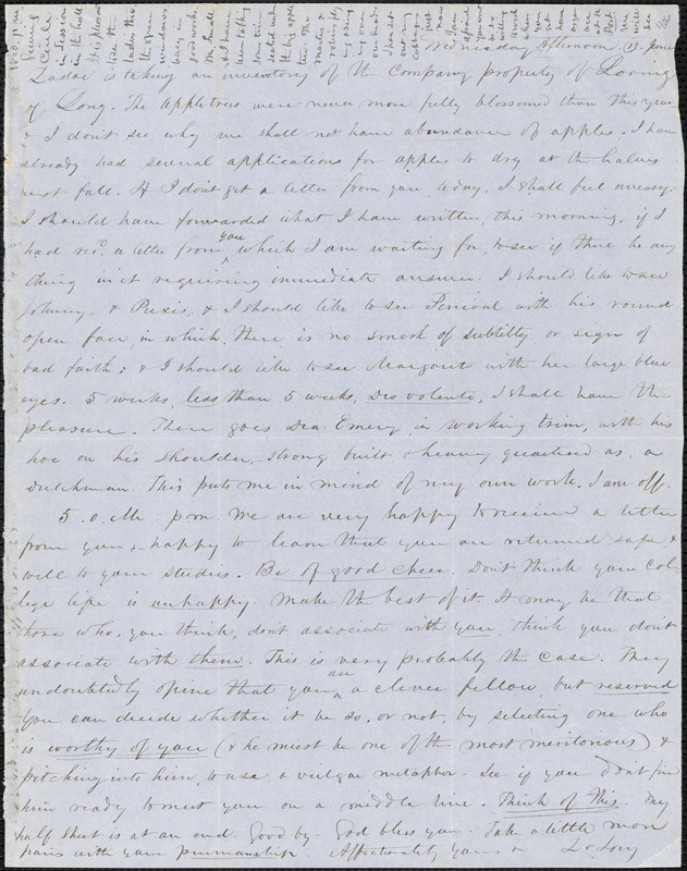 Letter from Zadoc Long to John D. Long, June 13, 1855