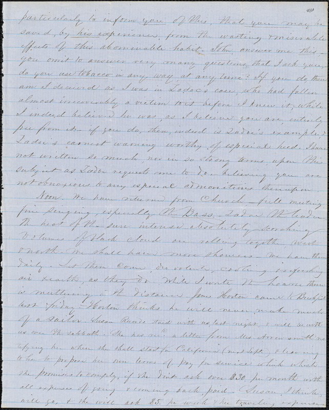 Letter from Zadoc Long to John D. Long, July 1, 1855