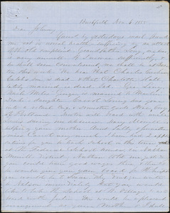 Letter from Zadoc Long to John D. Long, November 6 - December 13, 1855