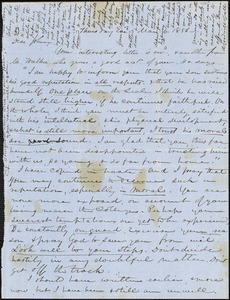 Letter from Zadoc and Julia Long to John D. Long, March 6, 1856