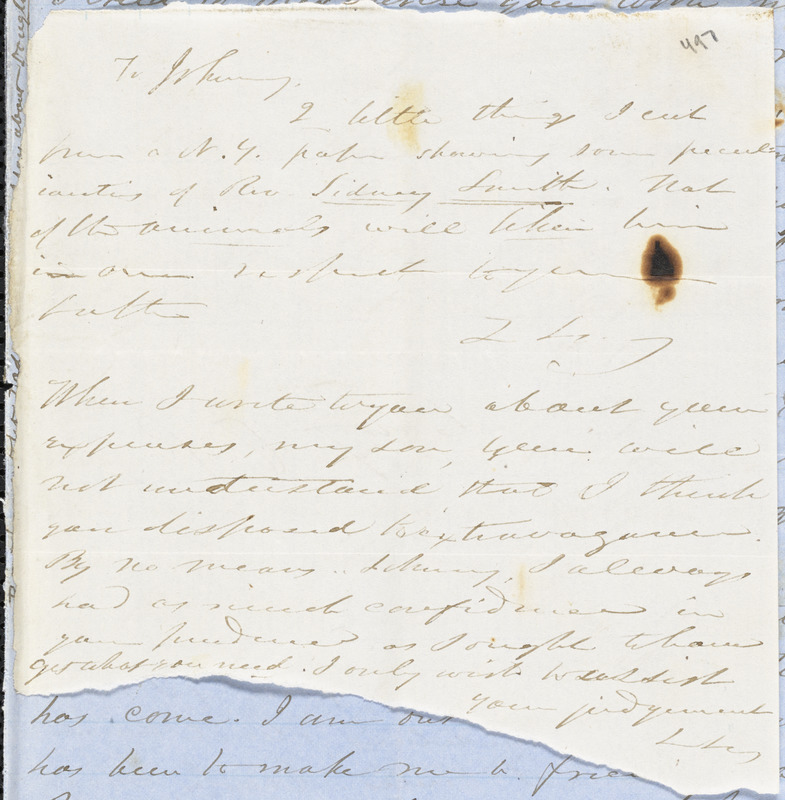 Letter from Zadoc Long to John D. Long, April 8-14, 1856