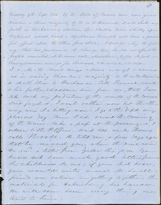 Letter from Zadoc Long to John D. Long, September 9-October 1, 1856