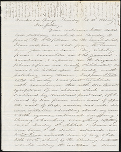 Letter from Zadoc Long to John D. Long, February 23-24, 1860