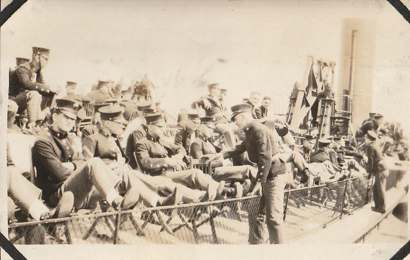 U.S. Marines on way to Washington, D.C. for Army-Marine championship football game, Sept. 17, 1922