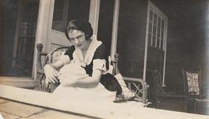 Unidentified woman, probably in West Yarmouth, Mass.