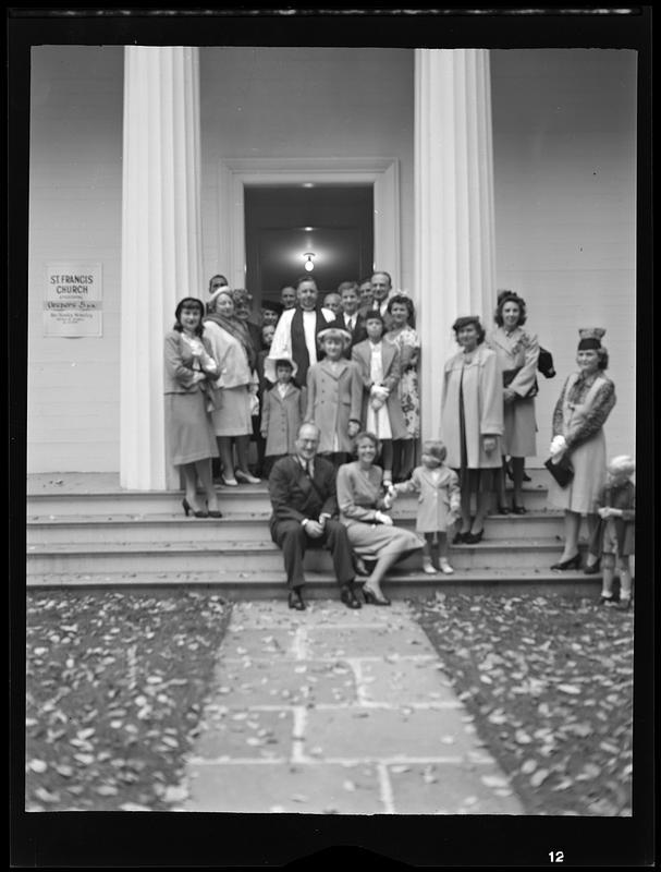 On the steps of St. Francis Episcopal Church, Stamford, Connecticut