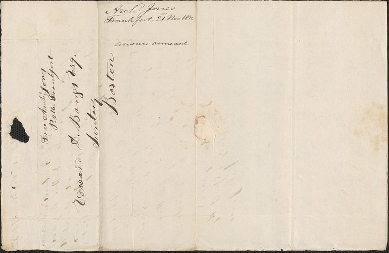 Archibald Jones to Edward Bangs, 21 November 1832 - Digital Commonwealth