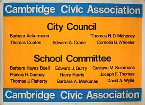 Cambridge Civic Association: City Council - School Committee