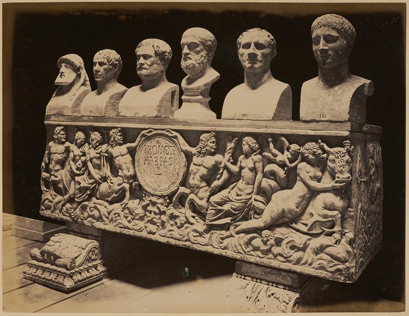 Roman sarcophagus with six busts in the Musei Capitolini