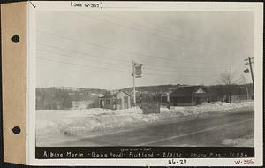 Albina Morin, filling station, Long Pond, Rutland, Mass., Feb. 9, 1932