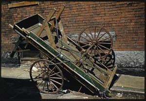 Upended cart, Boston
