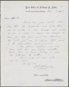 Letter from John D. Long to Zadoc Long, October 19, 1865