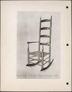 Four slat sister's armed rocking chair