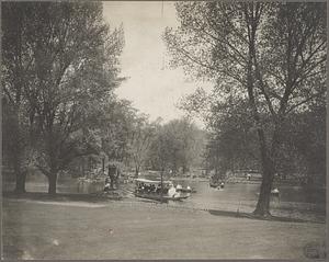 Boston, Massachusetts, Public Garden, lake with swan boat