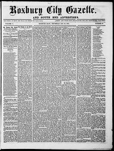 Roxbury City Gazette and South End Advertiser, October 29, 1863
