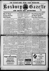 Roxbury Gazette and South End Advertiser, December 15, 1939