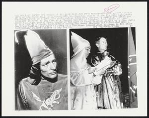 Imperial Wizard of the Ku Klux Klan, Bobby Shelton (L),shown in a 1960 file photo, called President Johnson “a damn liar” after the president referred to the Klan as a “hooded society of bigots,” 3/26. James R. “Bob” Jones (R in right photo), Grand Dragon of the Klan in North Carolina, speaks at a Klan rally in this 1964 file photo. Considerable squabbling among Klansmen was stimulated when a new black Cadillac was given to Jones as a Christmas present, each Klansman in the state contributing 25 cents apiece to pay for it
