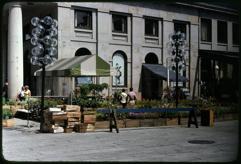 Flowers for sale outside Salty Dog Fish Market, Quincy Market Digital