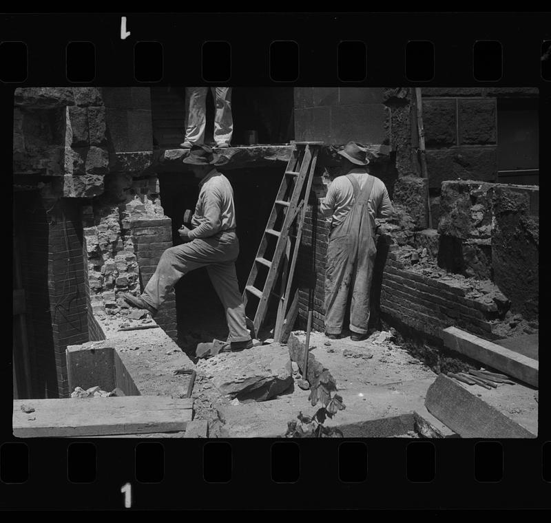 Construction at Agassiz Hotel, 191 Commonwealth Avenue, Boston, Massachusetts