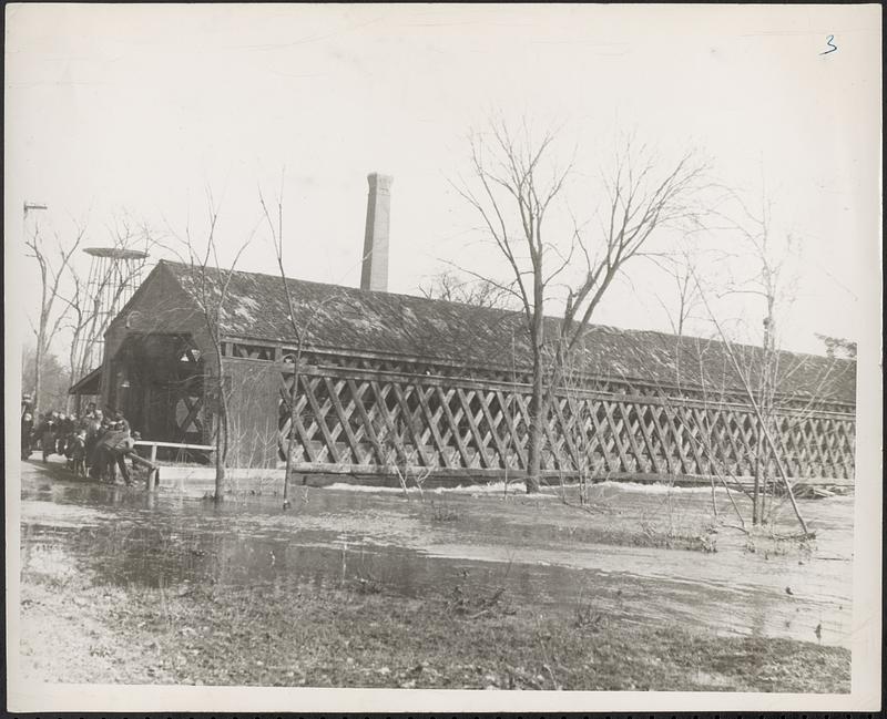 Pepperell Covered Bridge at flood crest