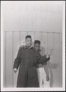James and Fred at the Martin Luther King Jr. School, 1989