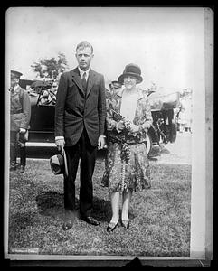 Charles Lindbergh with his mother, Evangeline Lindbergh