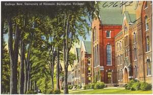 College row, University of Vermont, Burlington, Vt.