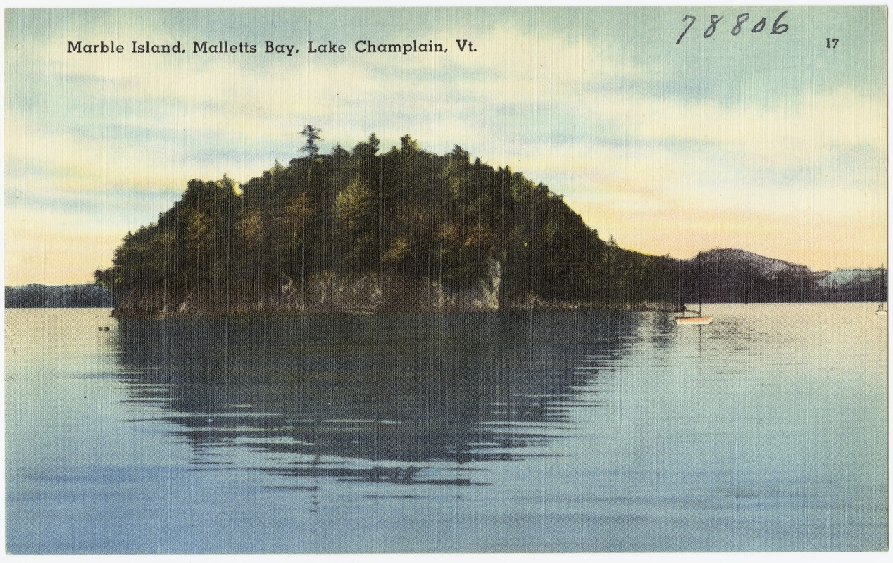 Marble Island, Malletts Bay, Lake Champlain, Vt.