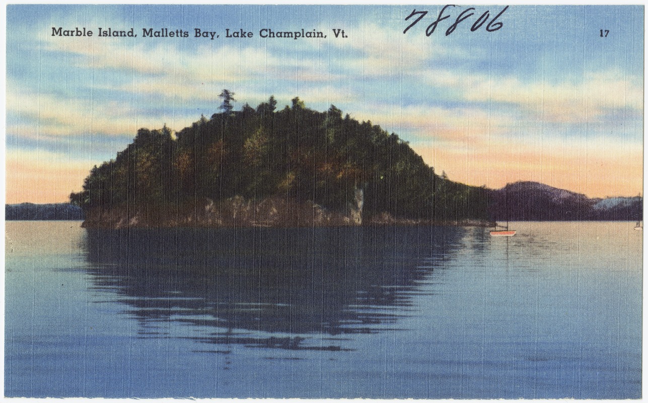 Marble Island, Malletts Bay, Lake Champlain, Vt. Digital Commonwealth