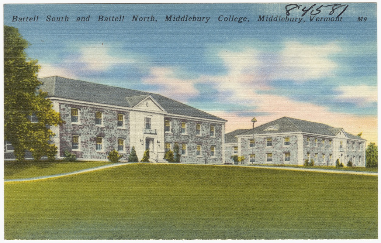 Battell South and Battell North, Middlebury College, Middlebury, Vermont