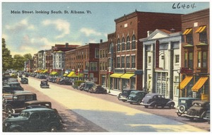 Main Street, looking south, St. Albans, Vt.