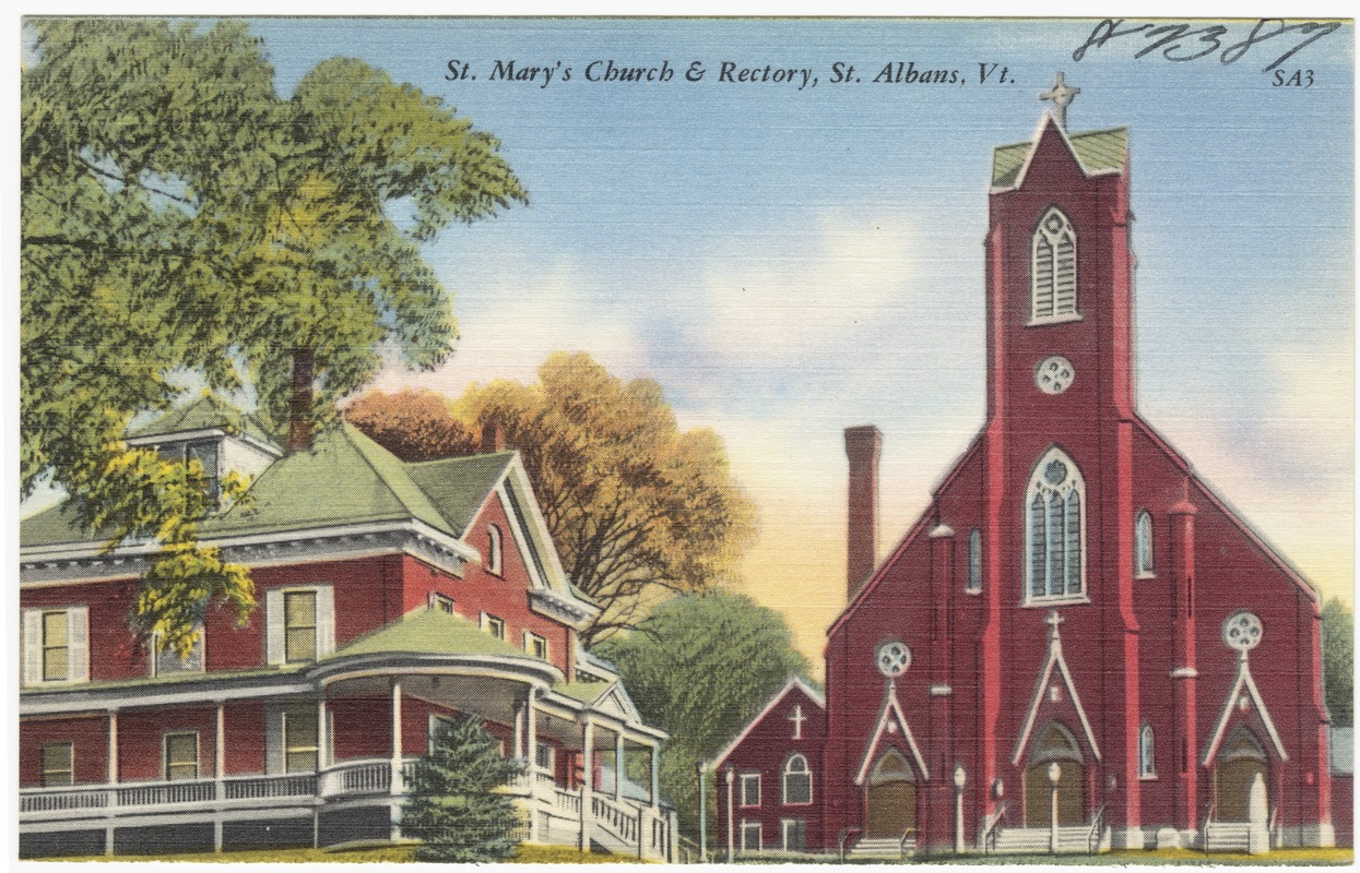 St. Mary's Church and Rectory, St. Albans, Vt. Digital Commonwealth