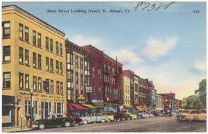 Main Street looking north, St. Albans, Vt.