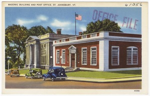 Masonic Hall and Post Office. St. Johnsbury, Vt.
