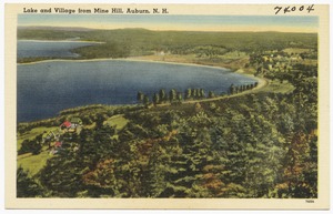 Lake and village from Mine Hill, Auburn, N.H.