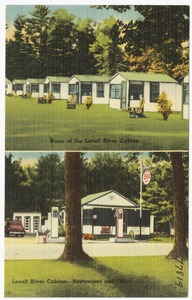 Some of the Lovell River Cabins, Lovell River Cabins -- Restaurant and office.