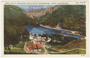Aerial View of the Balsams, Dixville Notch, New Hampshire (Notch in background)