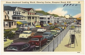 Ocean Boulevard looking north, showing casino, Hampton Beach, N.H.